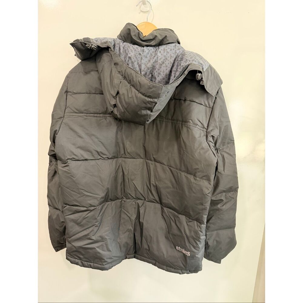 Vintage Etnies Down Puffer Jacket Men’s L Black - Picture 7 of 11